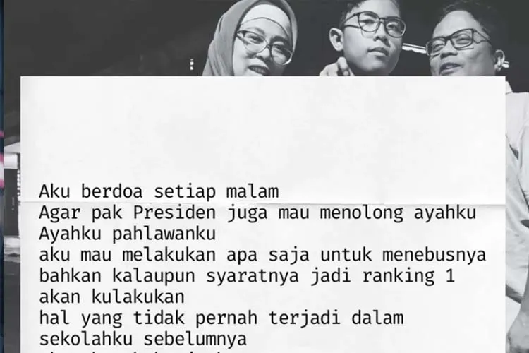 Surat Anak Bungsu Babay Farid Wazdi